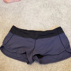 lululemon athletica Black and Dark Gray Athletic Shorts